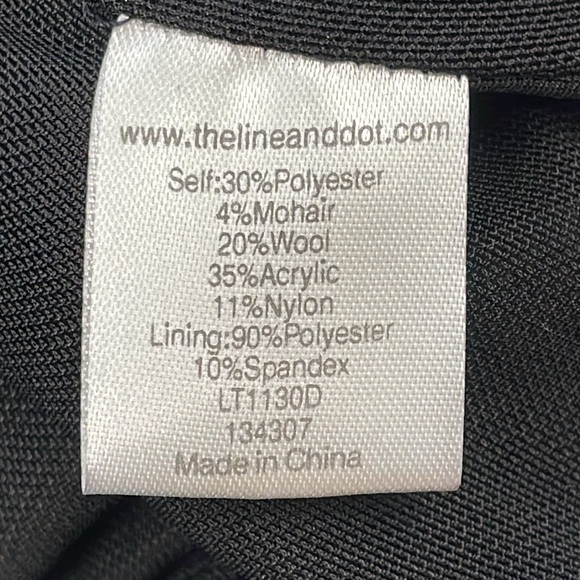 NWT Line & Dot Wool Mohair Sequin Back Detail Sweater Charcoal Gray Sz S - Picture 12 of 12